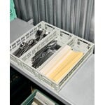 HAY Colour Crate Mini, Oblong, plastique recyclé, gris, image décorative