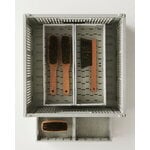 HAY Colour Crate Mini kori, kierrätysmuovi, 2 kpl, grey, sisustuskuva