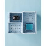 HAY Colour Crate kori, L, kierrätysmuovi, soft blue, sisustuskuva
