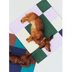 HAY Coperta da viaggio trapuntata HAY Dogs, 80 x 80 cm, bordeaux - verde - blu, immagine decorativa