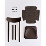 HAY Pack chair 11 tuoli, musta tammi - graphite brown - Remix 356, näkymä 2