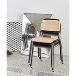 HAY Halftime chair, chrome - black stained oak, PU lacquer