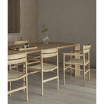 Karimoku Case N-DC04 dining armchair, lacquered oak - natural paper cord, decoration image