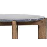 Asplund Iris coffee table, large, American walnut - Pietra Grey marble, decoration image