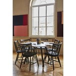 HAY CPH25 table round, 140 cm, black lacquered oak - black lino