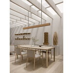 Karimoku Case NF-DT01 dining table, 90 x 200 cm, lacquered oak, decoration image