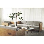 Brdr. Krüger TRIIIO coffee table, 90 cm, oiled oak - clear glass, decoration image