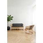 Sika-Design Swing 2-seater sofa, natural rattan - dark grey