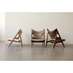 MENU Knitting Chair nojatuoli, pähkinä - Sahara lampaantalja