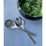 Kay Bojesen Grand Prix salad set, polished stainless steel
