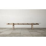 Karimoku Case N-CT01 coffee table, 48,5 x 150 cm, lacquered oak - marble, decoration image