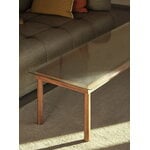 HAY Kofi table 140 x 50 cm, lacquered oak - reeded glass