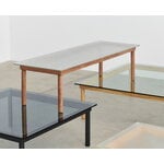HAY Kofi sohvapöytä 120 x 120 cm, lakattu tammi - harmaa lasi