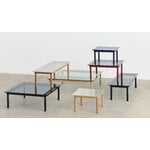 HAY Kofi table 80 x 80 cm, lacquered oak - reeded glass