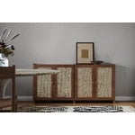 Lundia Classic sideboard w/ rattan doors, brown lacquered