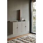 Lundia Fuuga aparador, 128 cm, montaje en pared, cashmere – latón, vista 4