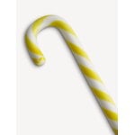 Kosta Boda Polka candy cane glass ornament, 170 mm, white - yellow, decoration image