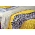 Langø Pillowcase, linen, yellow-white