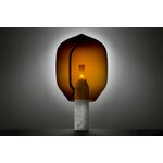 Established & Sons  Lighthouse T1 table lamp, amber - Carrara white marble, view 2