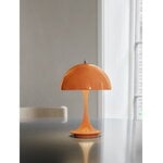 Louis Poulsen Panthella Portable Metal table lamp, orange