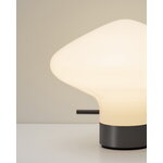 LYFA Lampe de table Repose 175, opale - noir
