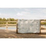 Lapuan Kankurit Kaksin linen blanket, 145 x 200 cm, white - blue, decoration image