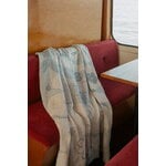 Lapuan Kankurit Kaksin linen blanket, 145 x 200 cm, white - blue, decoration image