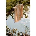Lapuan Kankurit Kaksin linen blanket, 145 x 200 cm, white - cinnamon, decoration image
