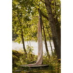 Lapuan Kankurit Kaksin linen blanket, 145 x 200 cm, white - cinnamon, decoration image