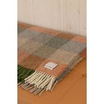 Lapuan Kankurit Kasku wool blanket, 130 x 180 cm, cinnamon - green, view 5