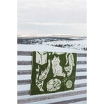 Lapuan Kankurit Kissanpäivät blanket, olive - white, decoration image
