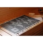 Lapuan Kankurit Coprisedile Naisten sauna 46 x 150 cm, nero - lino, immagine decorativa