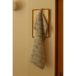 Lapuan Kankurit Serviette en lin Rannalla, 46 x 70 cm, blanc - bleu, image décorative