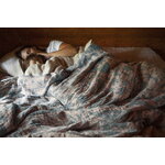 Lapuan Kankurit Villiyrtit tablecloth/throw, 150 x 200 cm, rose - petroleum, decoration image
