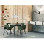 HAY Annex table round, 120 cm, black lacquered oak - dark grey linoleum, decoration image