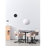 HAY Annex table round, 120 cm, black lacquered oak - dark grey linoleum, decoration image