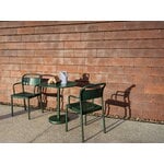 Muuto Linear Steel Café table, 70 cm, dark green, decoration image