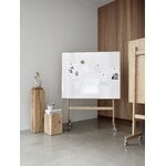 Lintex Wood Mobile whiteboard, 150,8 x 196 cm, white - oak