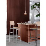 Muuto Loft bar stool 65 cm, black - oak, decoration image