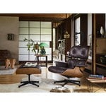 Vitra Eames Lounge Ottoman, American cherry - black leather