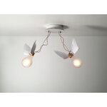Ingo Maurer Lampada da soffitto/da parete Lucellino Doppio, bianco, immagine decorativa