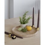 applicata Luna Maxi candleholder, oak - brass, decoration image