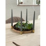 applicata Luna Maxi candleholder, oak - brass, decoration image