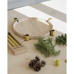 applicata Luna Maxi candleholder, oak - brass, decoration image