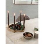 applicata Luna Maxi candleholder, oak - brass, decoration image