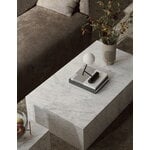 Audo Copenhagen Table Plinth Grand, marbre de Carrare blanc