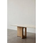 MENU Androgyne lounge table, oak - Kunis Breccia stone