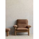 Audo Copenhagen Brasilia lounge chair, oak - Dunes Camel leather
