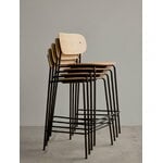 Audo Copenhagen Co bar chair 75,5 cm, black steel - oak