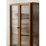 MENU Curiosity cabinet, 168 cm, natural oak - glass
